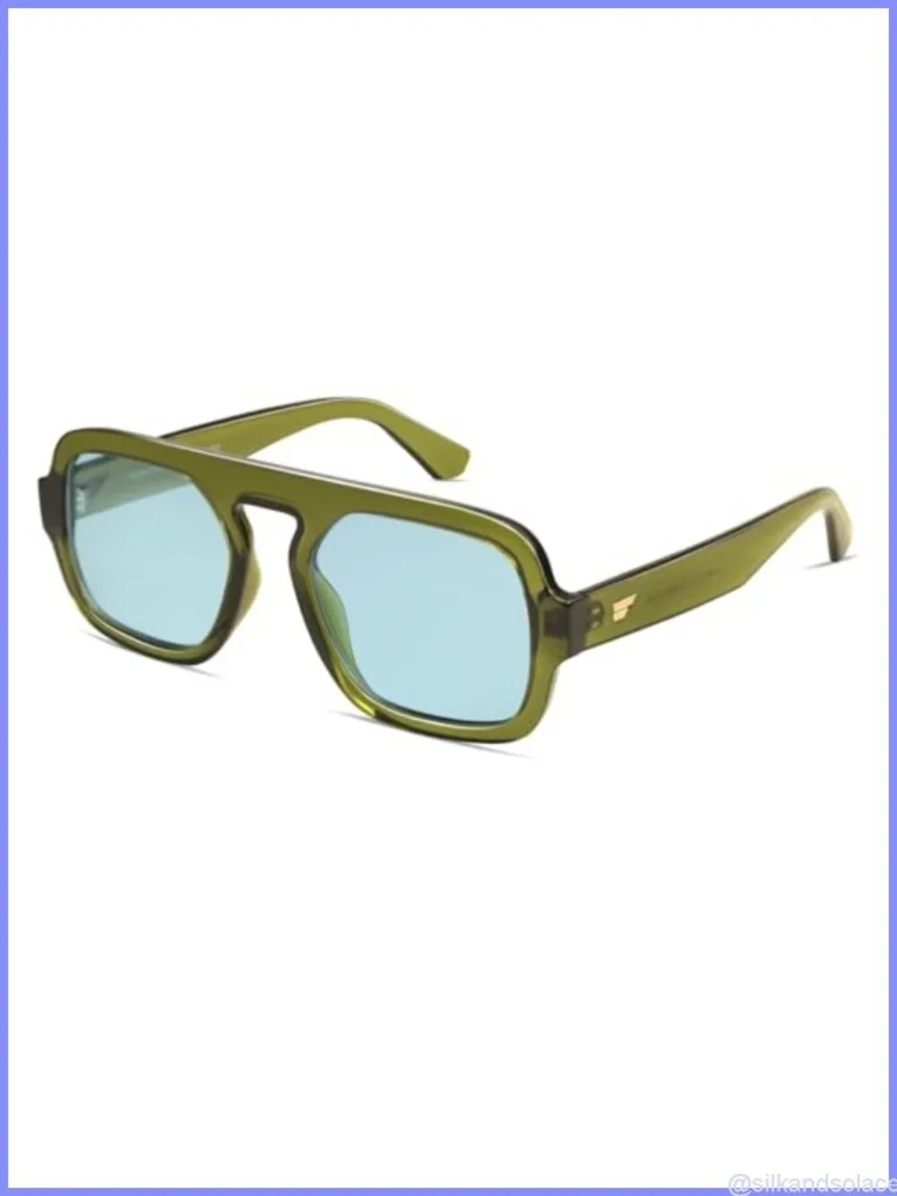 Retro Square Aviator Sunglasses UV400 Oversized Full Frame Unisex